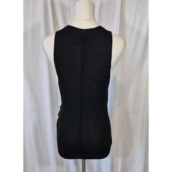 Brochu Walker Black Ribbed Sleeveless Cotton Blend Top Small - Picture 8 of 11